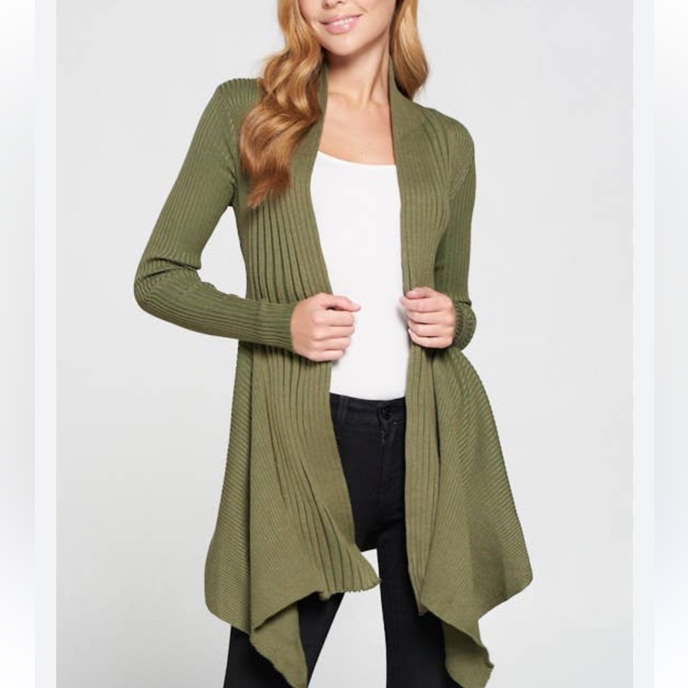 TAN Flowy Cardigan - Picture 1 of 5